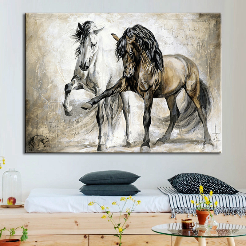 Horse Abstract Canvas Wall Art